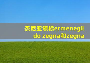 杰尼亚领标ermenegildo zegna和zegna